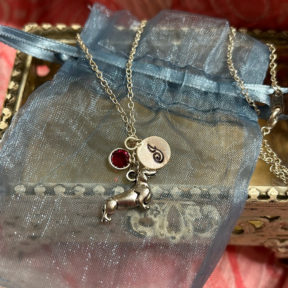 Adorable dachshund necklace